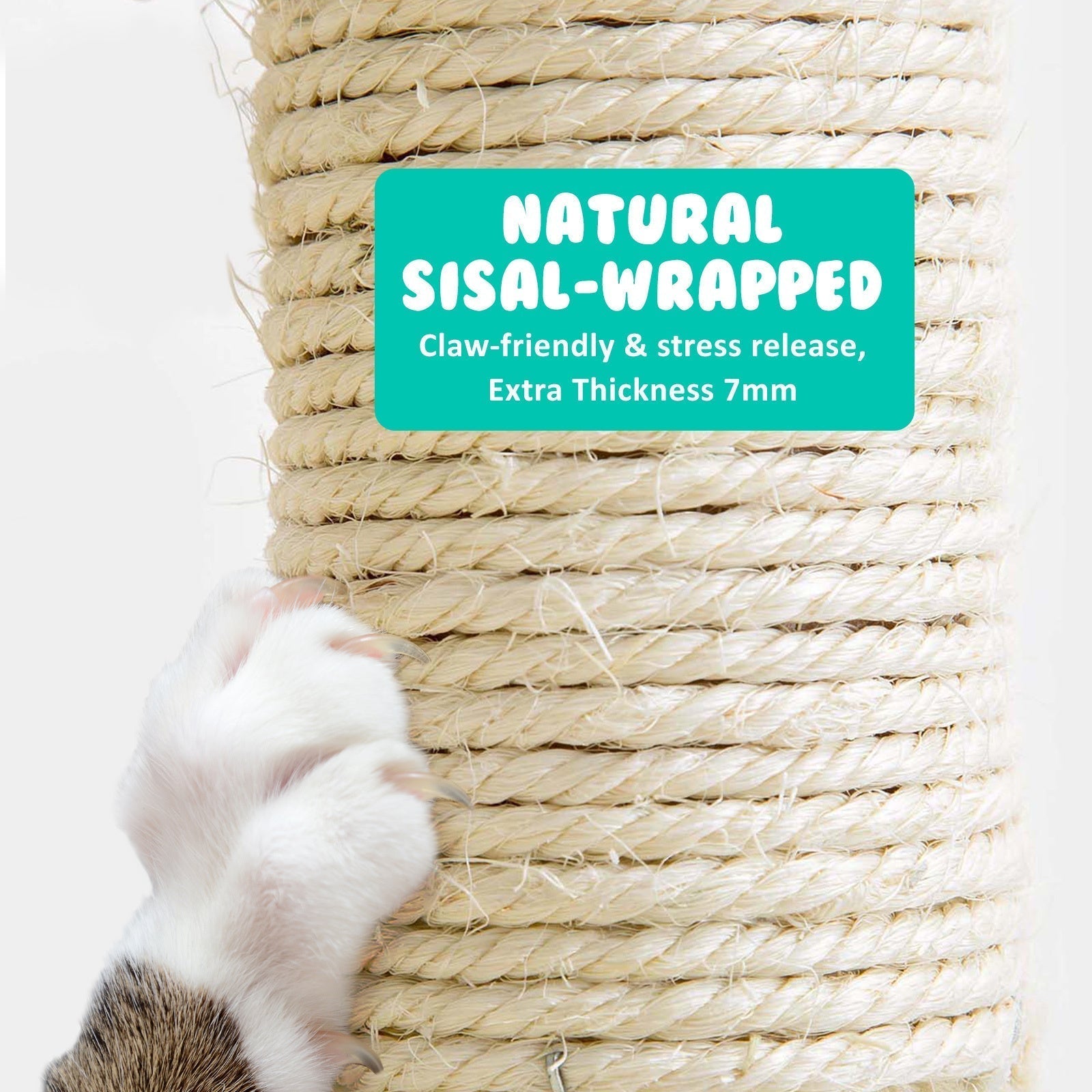 Paw Mate 143cm Grey Cat Tree CATOPIA Sisal Scratching Post Scratcher Pole Condo House Tower Cares Fast shipping On sale