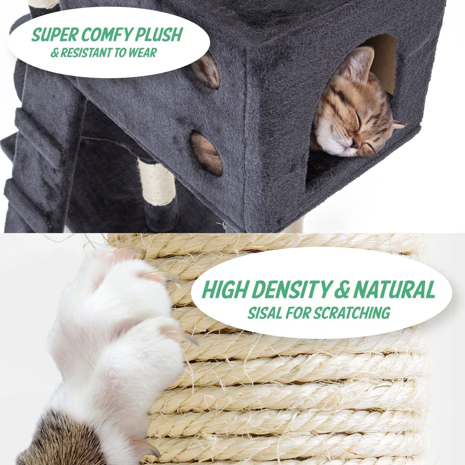 Paw Mate 170cm Grey Cat Tree Danie Multi Level Scratcher Cares Fast shipping On sale