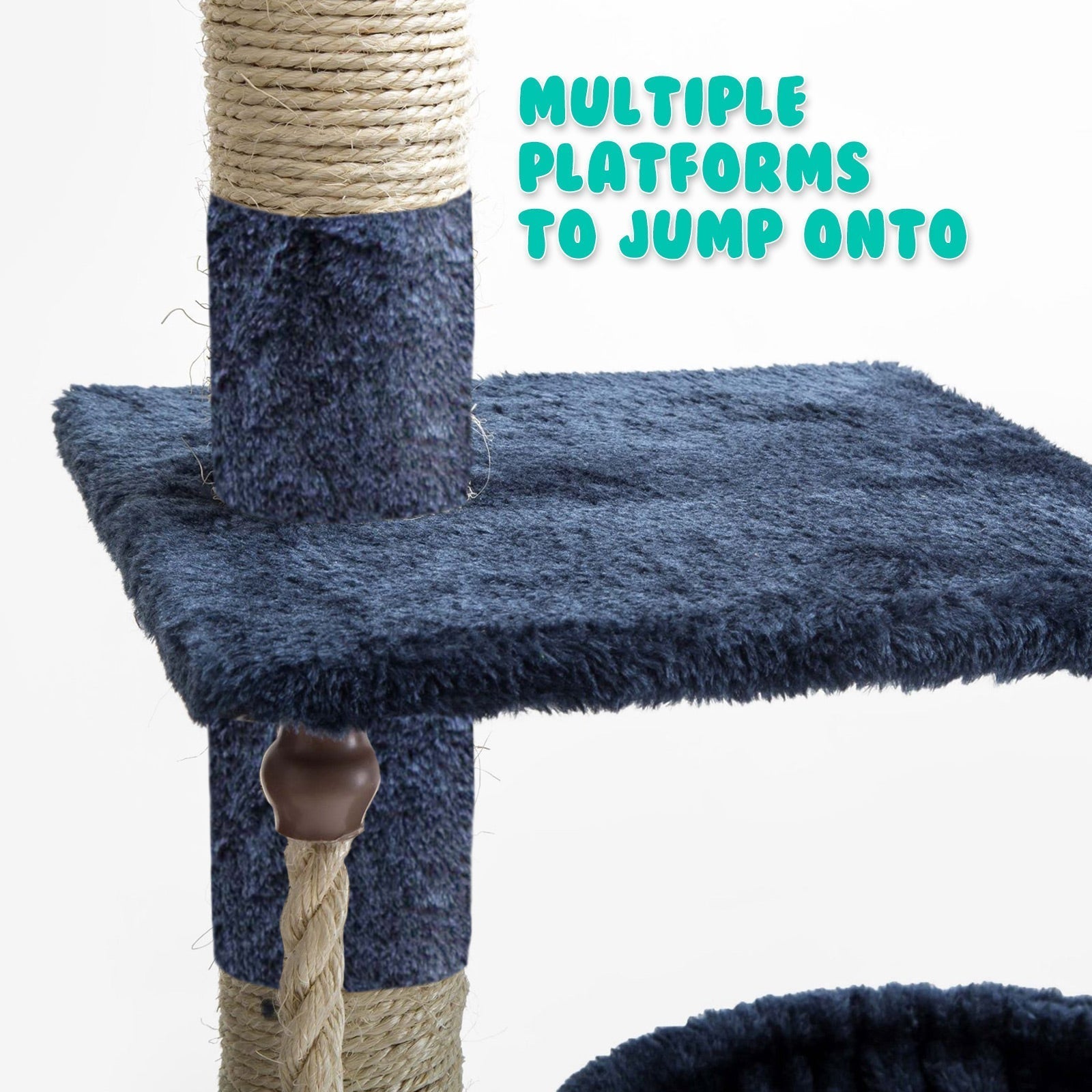 Paw Mate 262cm Blue Cat Tree Paradise Multi Level Scratcher Cares Fast shipping On sale