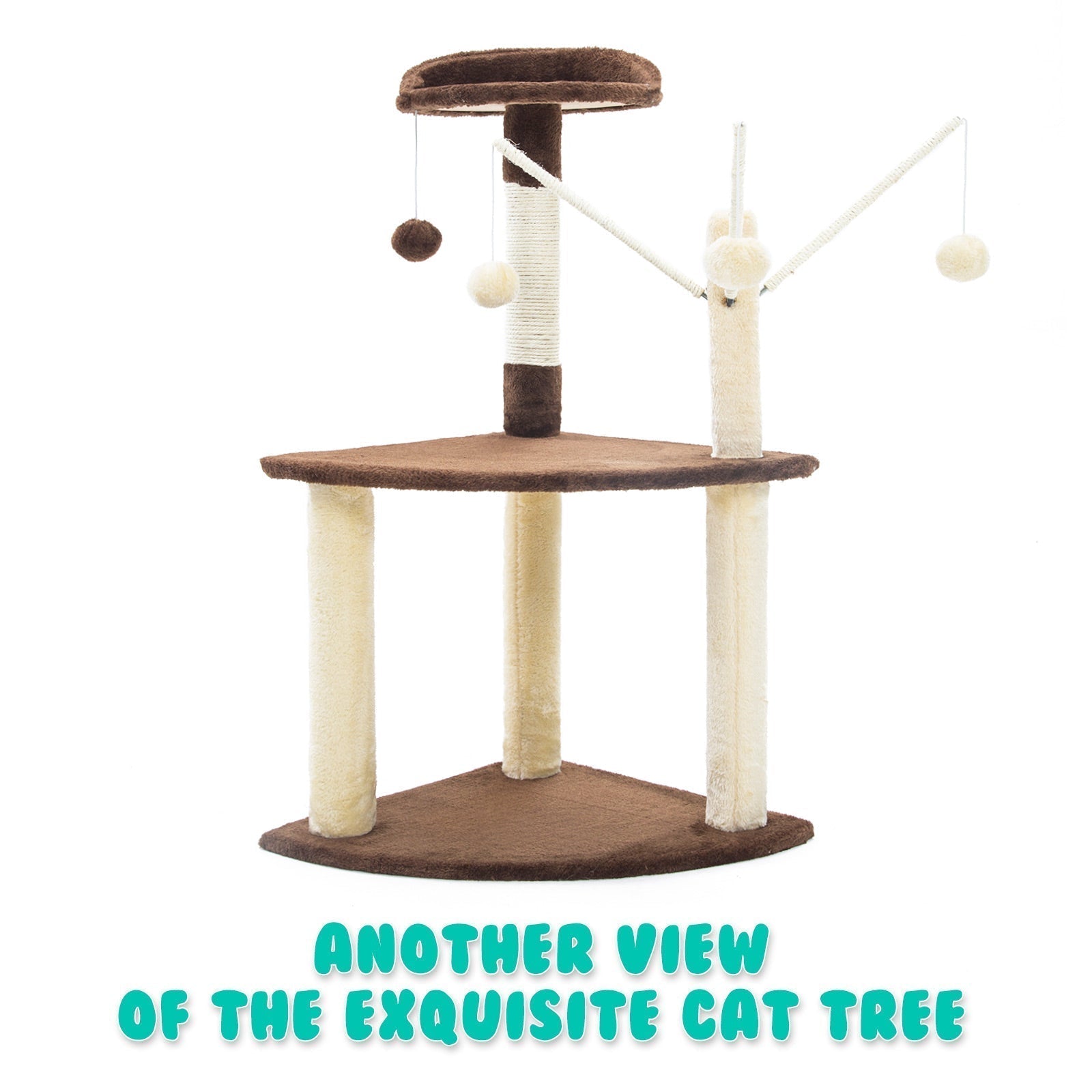 Paw Mate 96cm Brown Cat Tree Luna Multi Level Scratcher Cares Fast shipping On sale