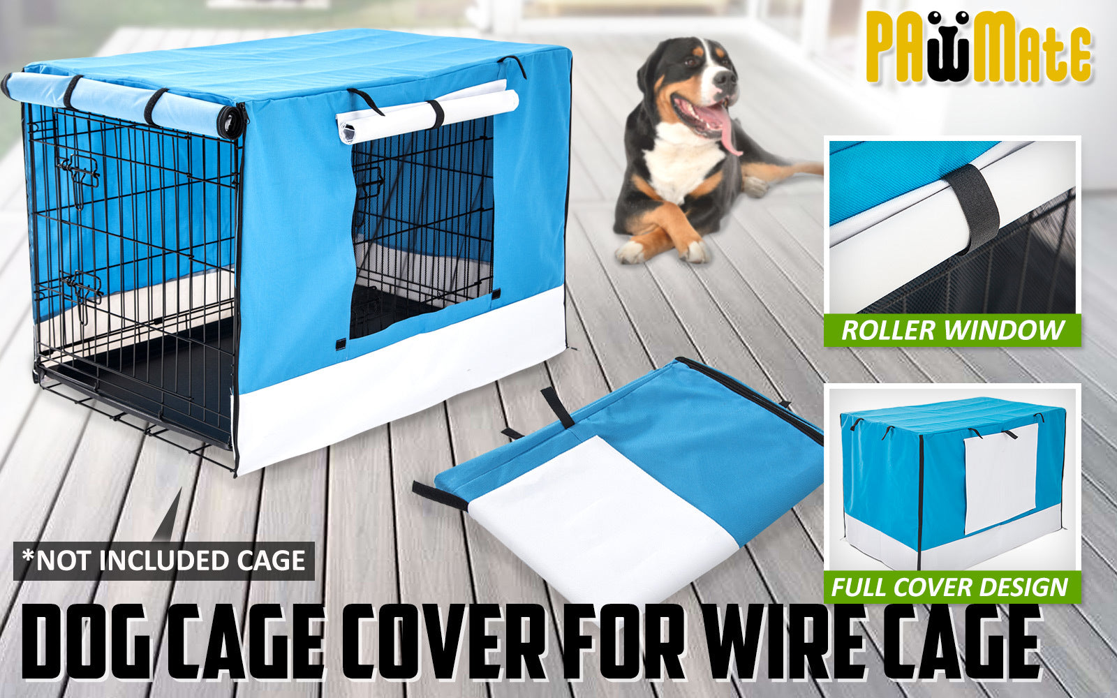 Paw Mate Blue Cage Cover Enclosure for Wire Dog Crate 24in Cares Fast shipping On sale