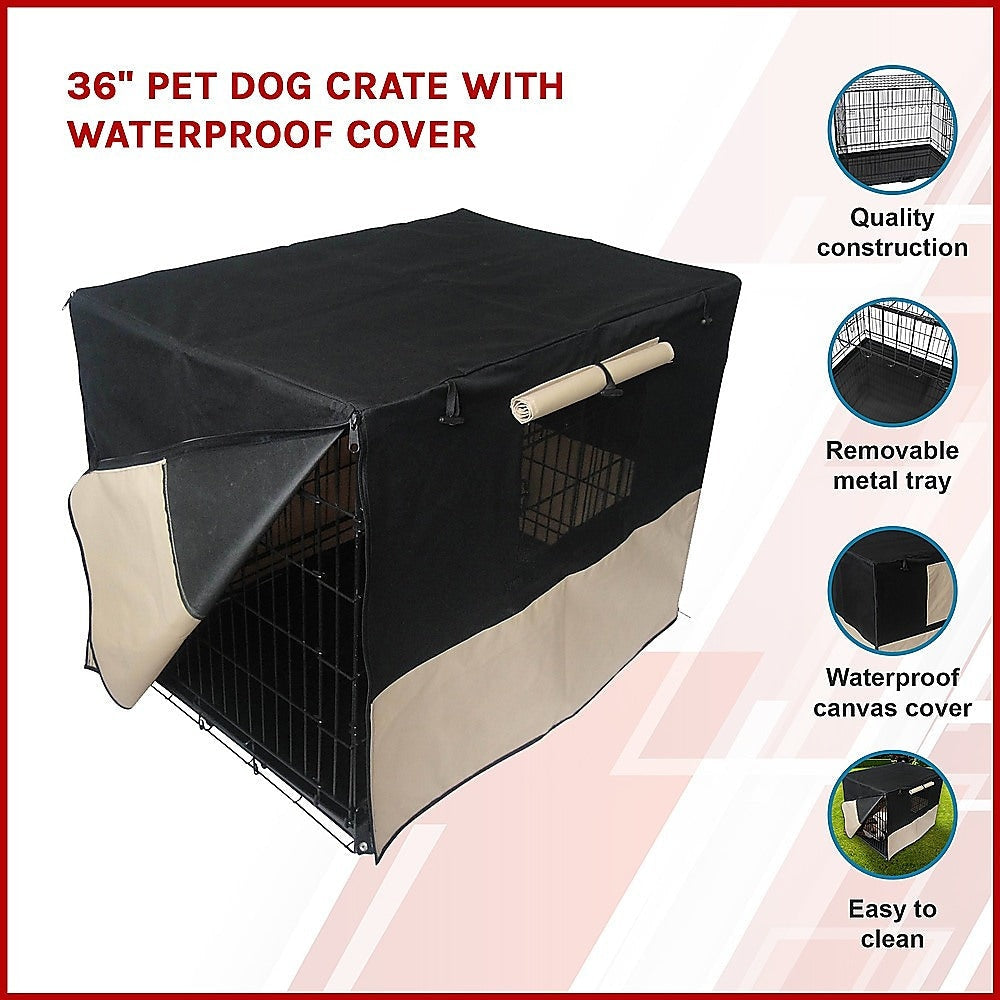 36’ Pet Dog Crate with Waterproof Cover Supplies Fast shipping On sale