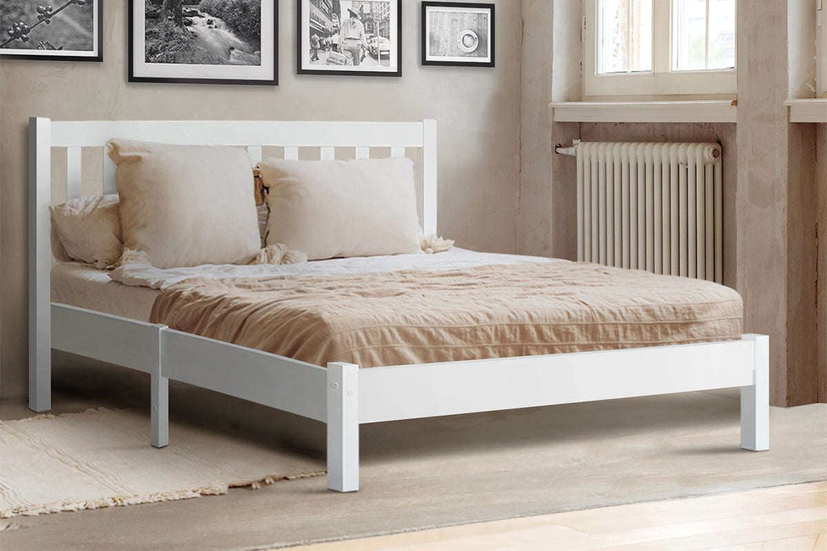 Double Full Size Wooden Bed Frame SOFIE Pine Timber Mattress Base Bedroom Fast shipping On sale