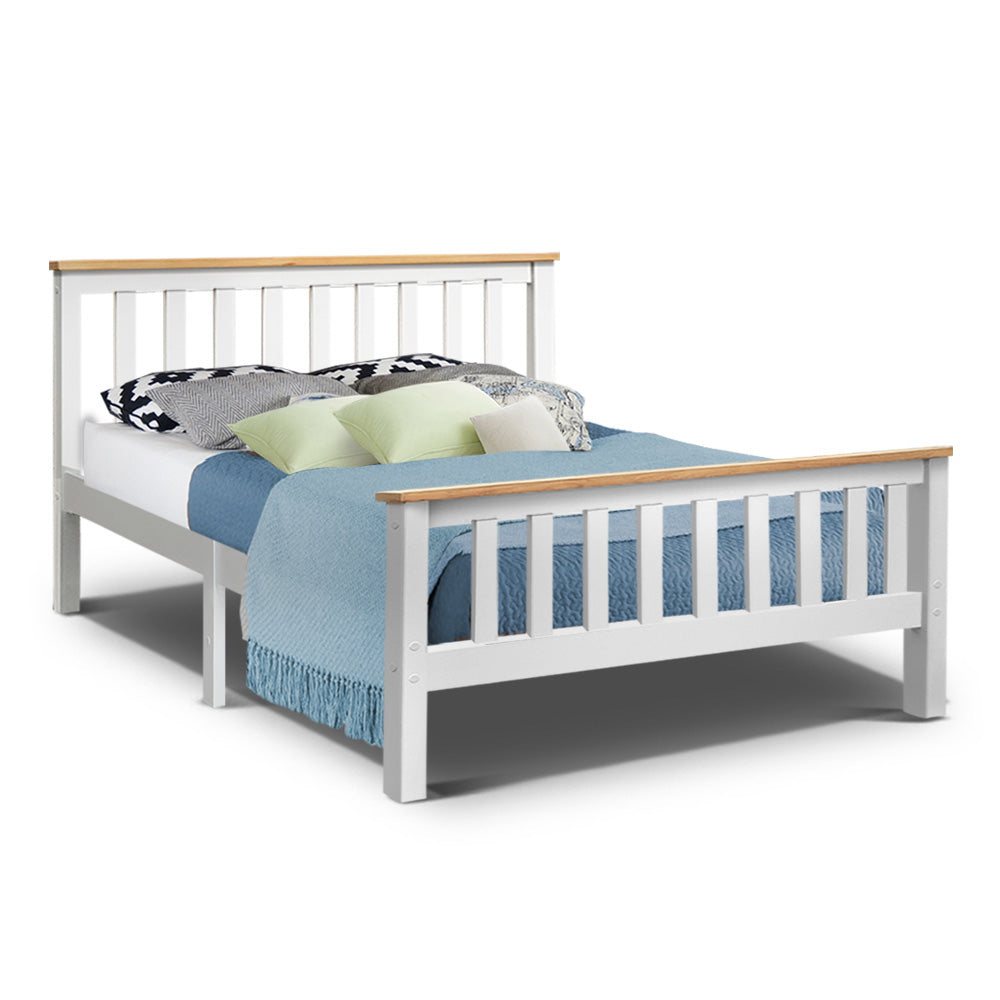 Double Full Size Wooden Bed Frame PONY Timber Mattress Base Bedroom Kids Fast shipping On sale