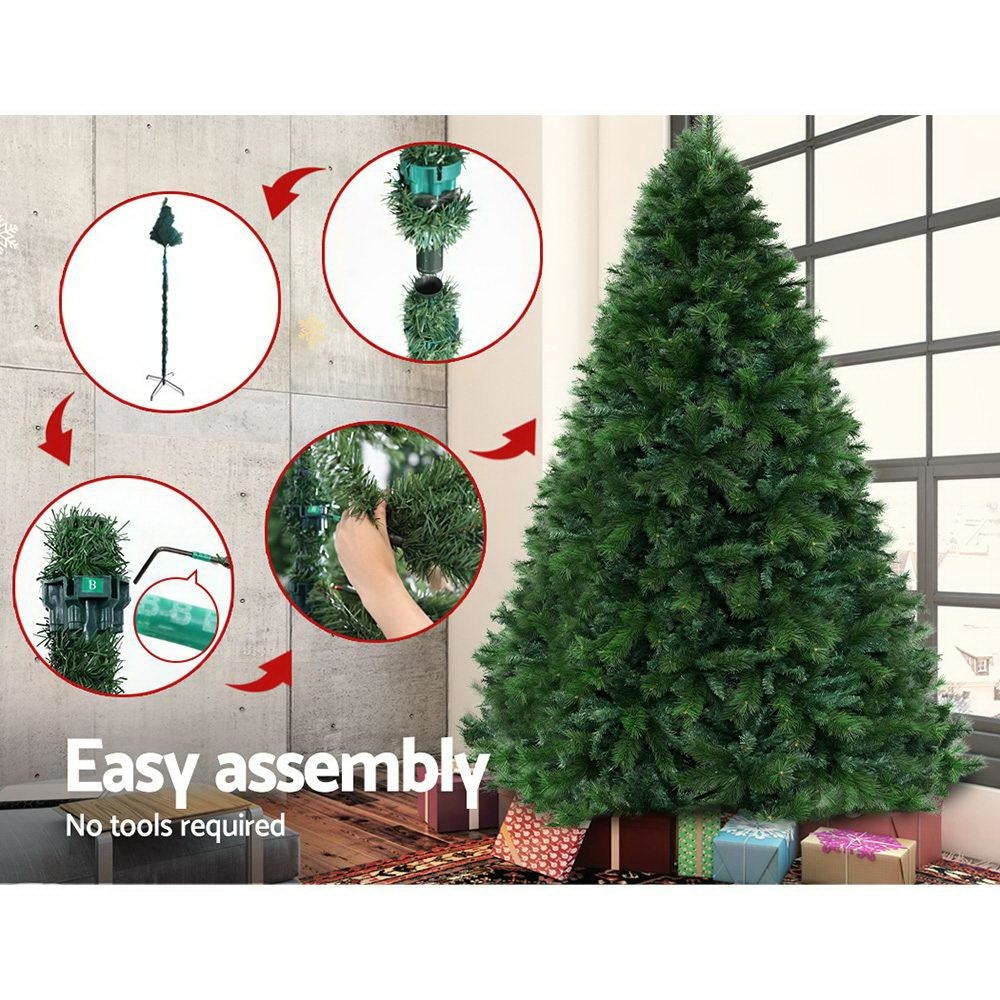 Christmas Tree 2.4M 8FT Xmas Decoration Green Home Decor 2100 Tips