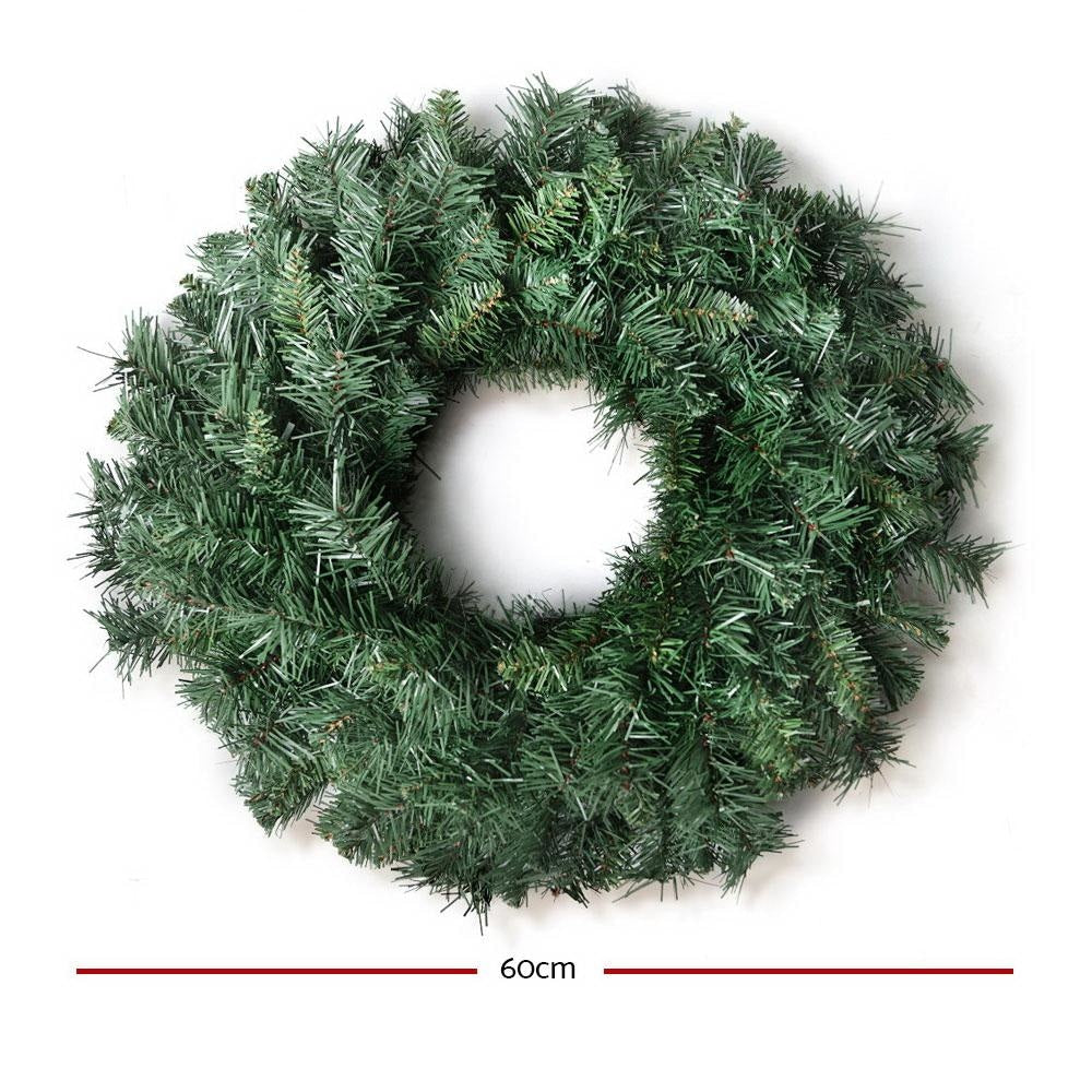 60cm Christmas Wreath - Green