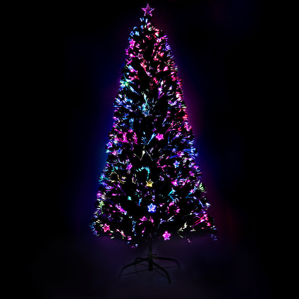 2.1M 7FT LED Christmas Tree Xmas Optic Fiber Multi Colour Lights