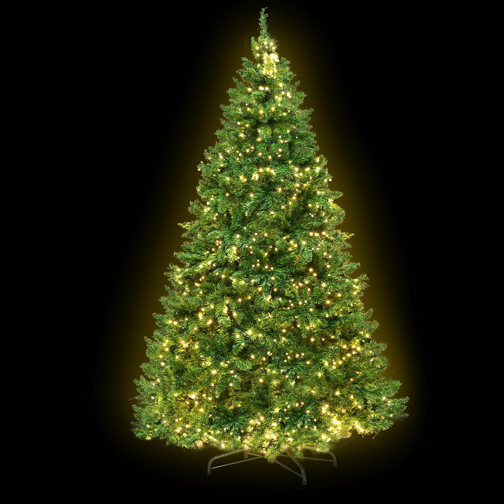 1.8M 6FT Christmas Tree 874 LED Lights 874 Tips Warm White Green