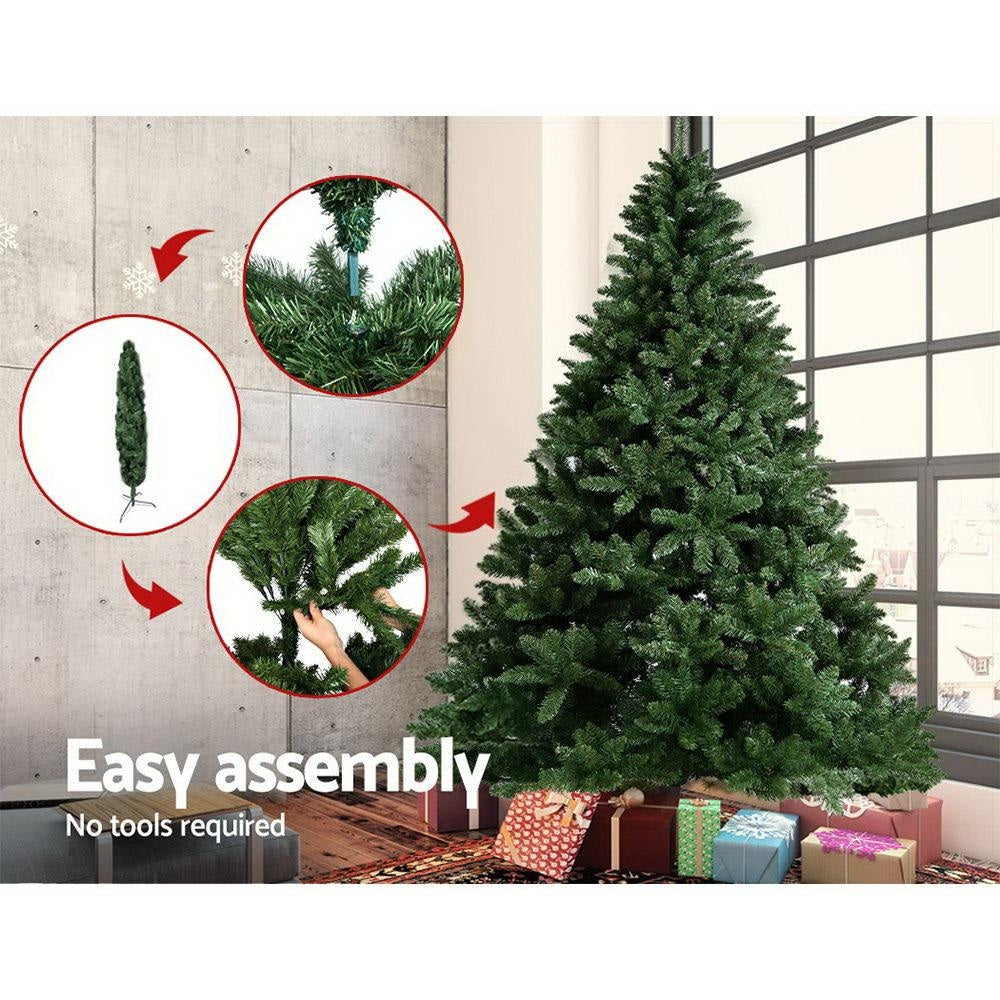 8FT 240cm 1400 Tips Eco Friendly Sturdy Christmas Tree - Green