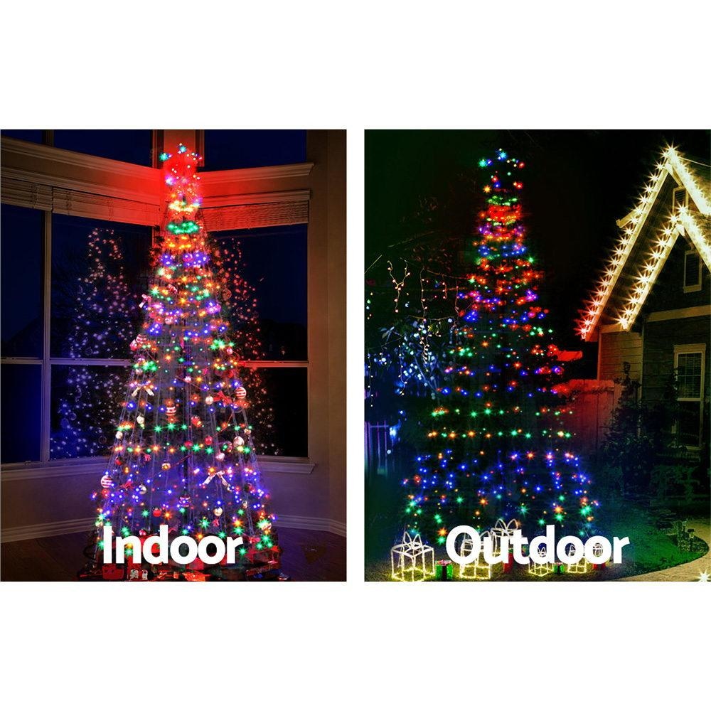 2.1M LED Christmas Tree Lights Solar Xmas Multi Colour Optic Fiber