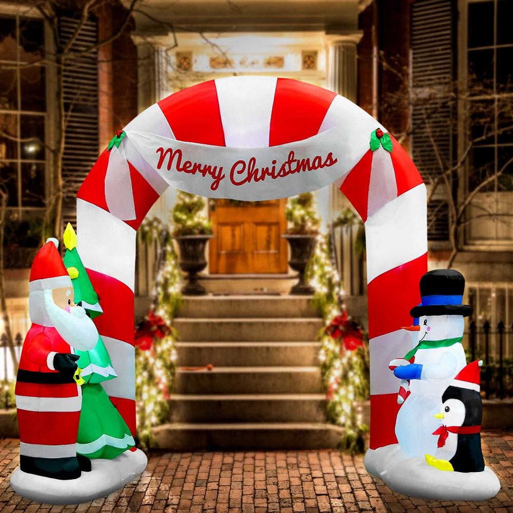 3M Christmas Inflatable Archway with Santa Xmas Decor LED