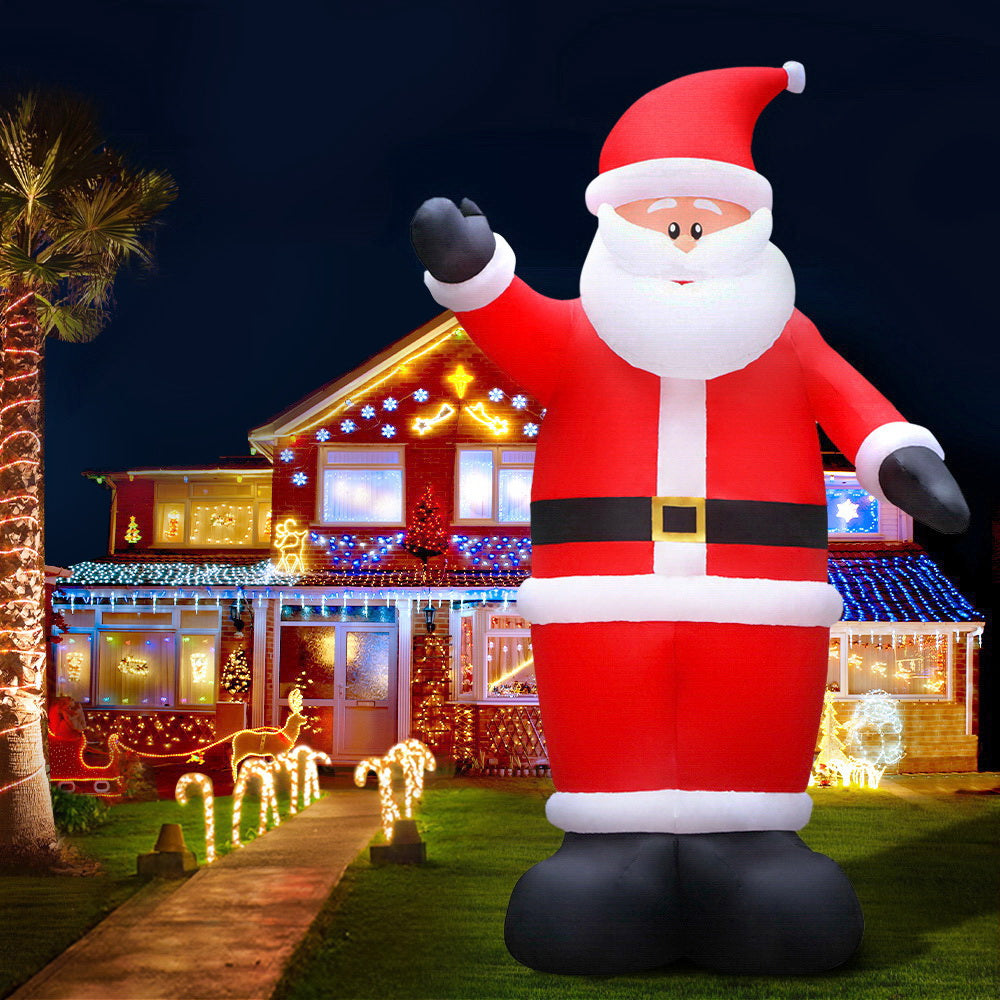 5M Christmas Inflatable Santa Decorations Outdoor Air-Power Light Fast shipping On sale