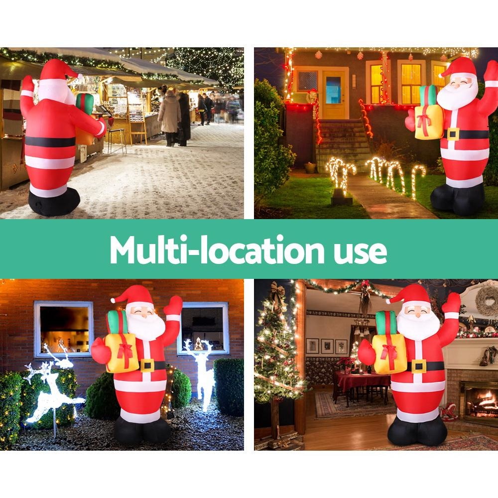 2.4M Christmas Inflatables Santa Xmas Light Decor LED Airpower