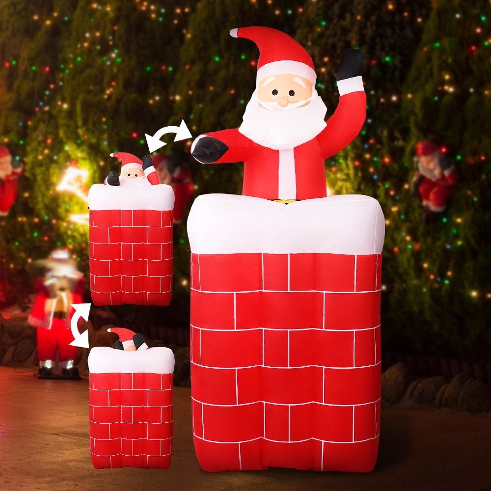 1.8M Christmas Inflatable Archway with Santa Xmas Decor LED
