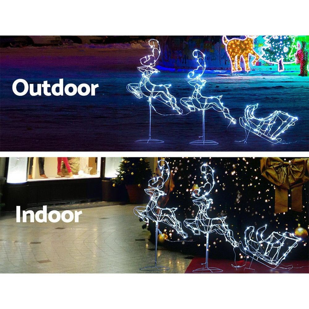 Christmas Motif Lights LED Rope Reindeer Waterproof Outdoor Xmas