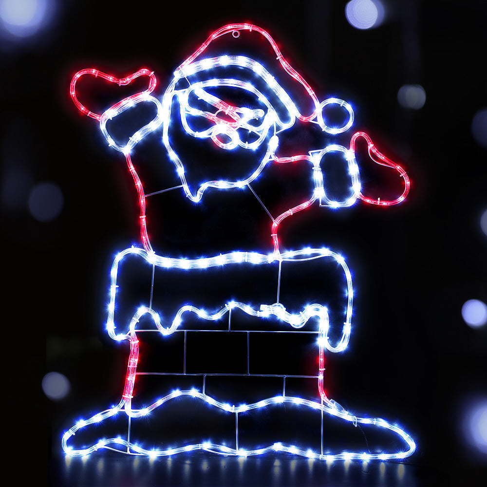 Jingle Jollys Christmas Lights Motif LED Light Outdoor Decorations 101cm Santa