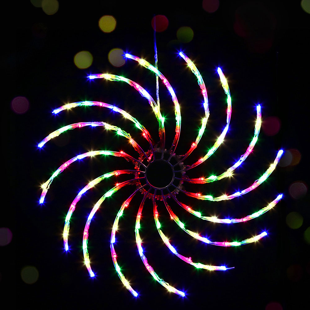 Christmas Motif Lights LED Spinner Light Waterproof Colourful