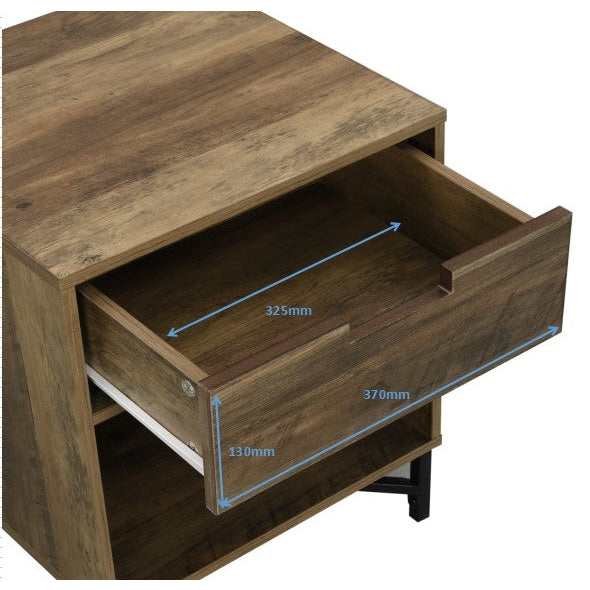 Addi Wooden Nightstand Bedside Table W/ 1-Drawer - Walnut Fast shipping On sale