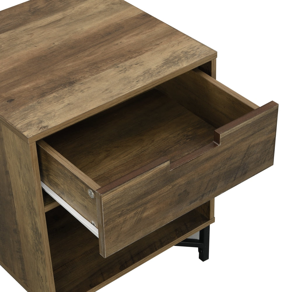 Addi Wooden Nightstand Bedside Table W/ 1-Drawer - Walnut Fast shipping On sale