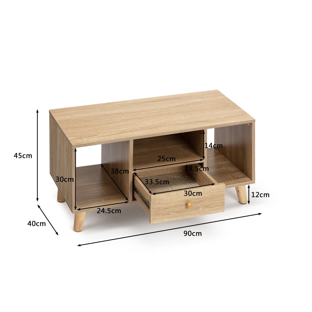 Addison Sideboard Buffet Unit Open Shelves W/ 1 - Drawer - Oak & Fast shipping On sale