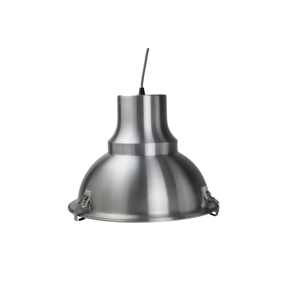 Aldous Industrial Classic Cord Drop Dome Pendant Light Lamp - Aluminium Fast shipping On sale