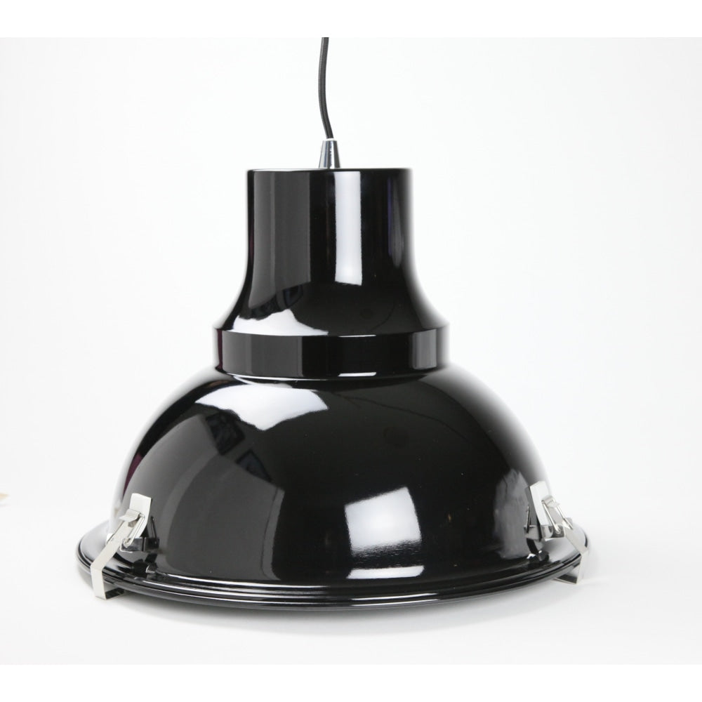 Aldous Industrial Classic Cord Drop Dome Pendant Light Lamp - Black Fast shipping On sale