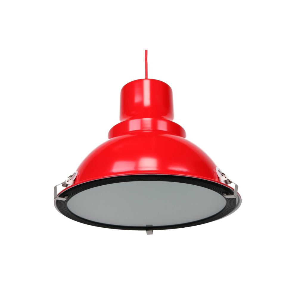 Aldous Industrial Classic Cord Drop Dome Pendant Light Lamp - Flame Red Fast shipping On sale