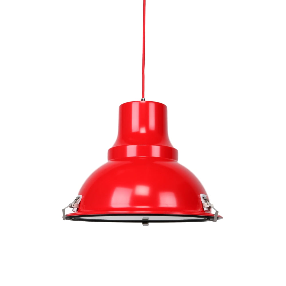 Aldous Industrial Classic Cord Drop Dome Pendant Light Lamp - Flame Red Fast shipping On sale