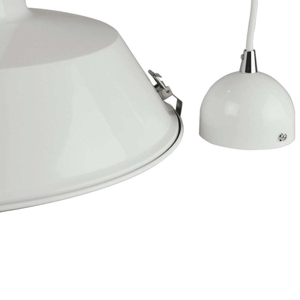 Asi Industrial Cord Drop Dome Pendant Light Lamp - White Fast shipping On sale