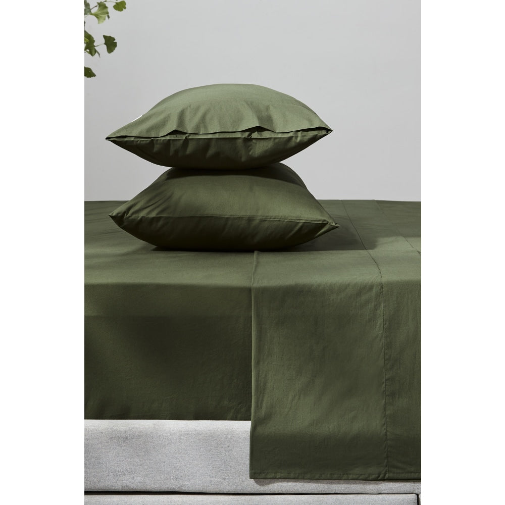 Aesop Stone Wash 100% Cotton Sheet Set - Avocado King Bed Fast shipping On sale