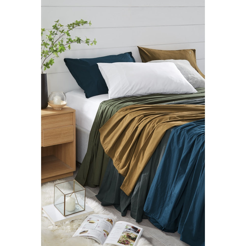 Aesop Stone Wash 100% Cotton Sheet Set - Sky King Bed Fast shipping On sale