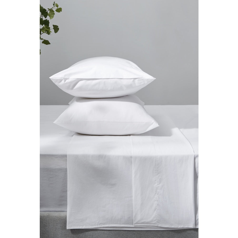 Aesop Stone Wash 100% Cotton Sheet Set - White Queen Bed Fast shipping On sale