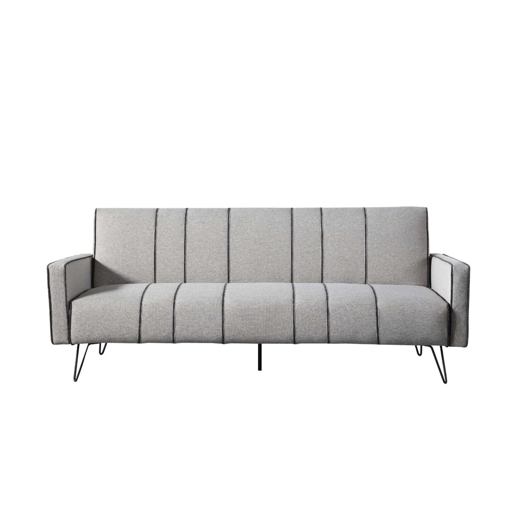 Modern Designer Fabric 3 - Seater Sofa Bed Metal Legs - Grey Fast shipping On sale