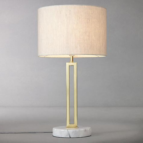 Ainsley Table Desk Lamp Marble Base Metal Body - Grey Fast shipping On sale