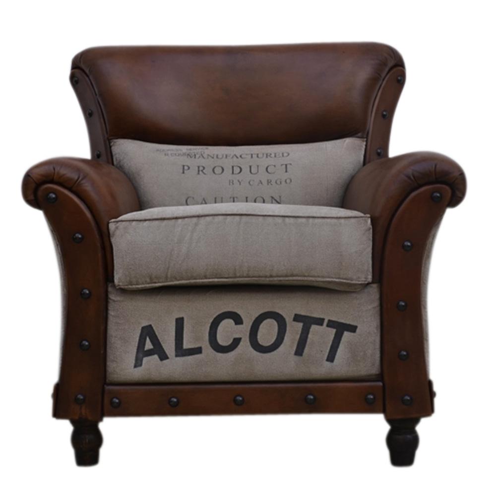 Alcott Vintage Rustic ArmChair Relaxing Lounge Accent Chair Fast shipping On sale