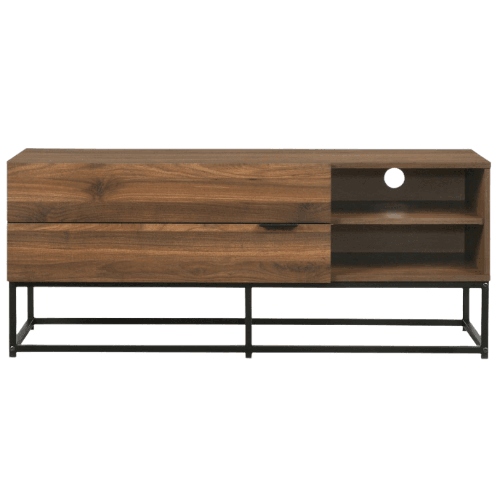 Allison Lowline Entertainment Unit TV Stand W/ 2-Drawers 120cm - Walnut Fast shipping On sale