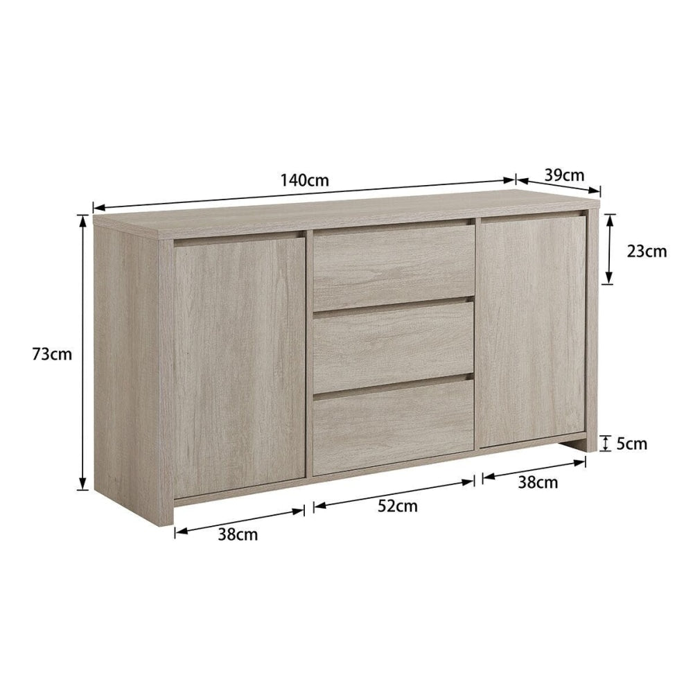 Alta Collection Buffet Unit Sideboard Storage Cabinet - Dusky Oak & Fast shipping On sale