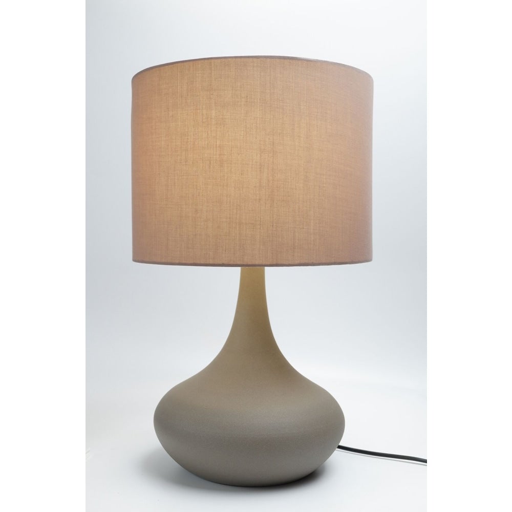Amy Modern Touch Table Lamp Large Metal Base - Grey Shade Fast shipping On sale