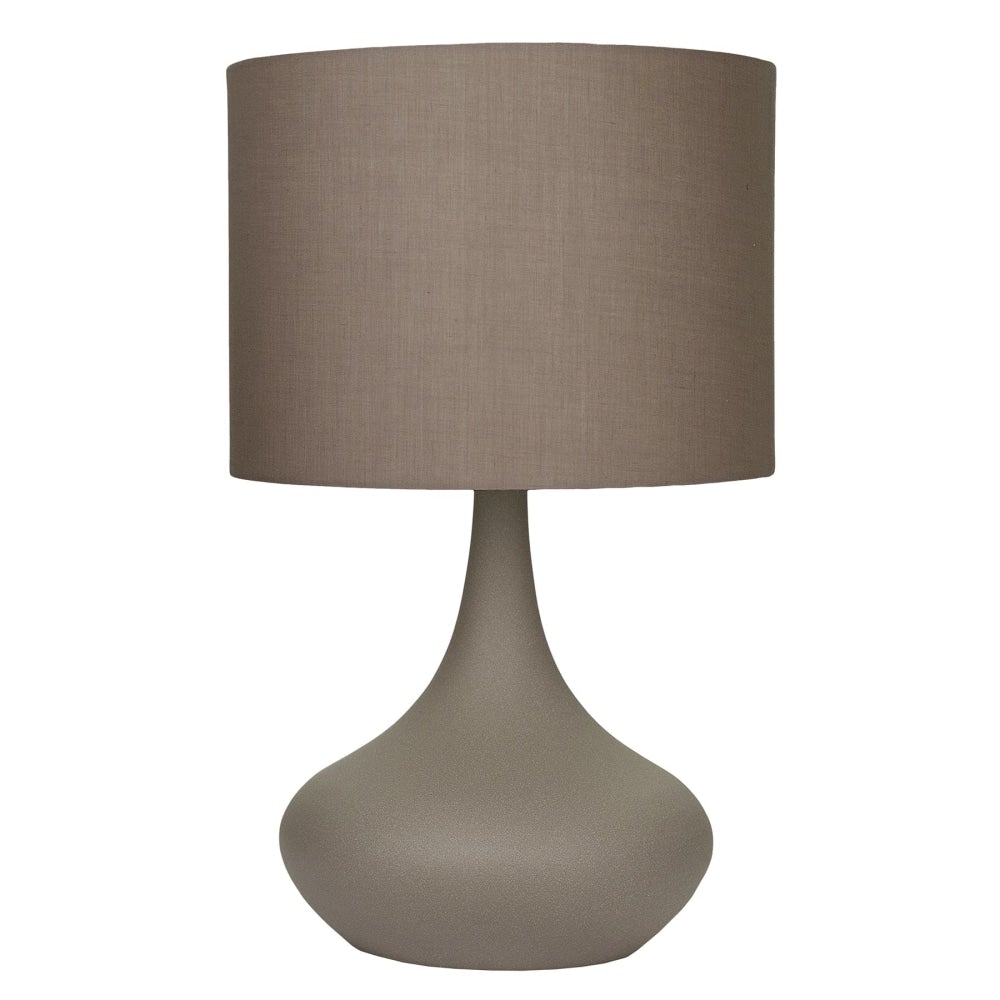 Amy Modern Touch Table Lamp Small Metal Base - Grey Shade Fast shipping On sale