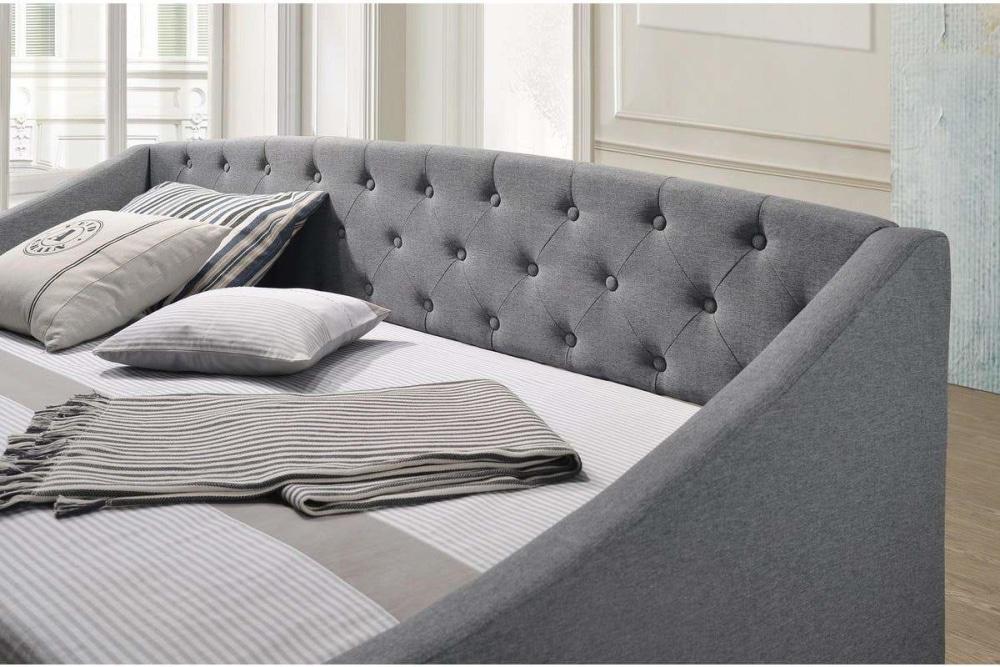 Anderson Fabric Daybed With Roll - Out Trundle - Light Grey Bed Frame Fast shipping On sale