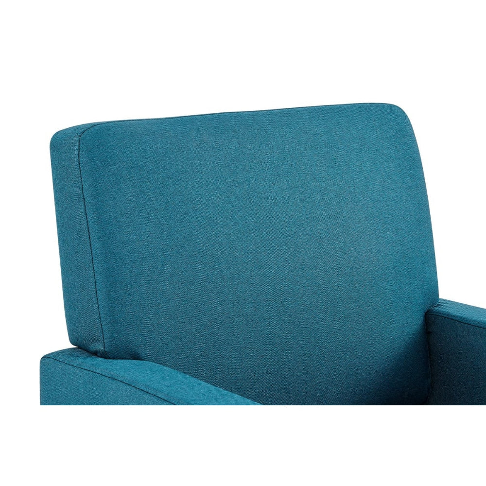 Andrew Fabric Accent Lounge Relaxing Chair with Ottoman - Teal Fast shipping On sale