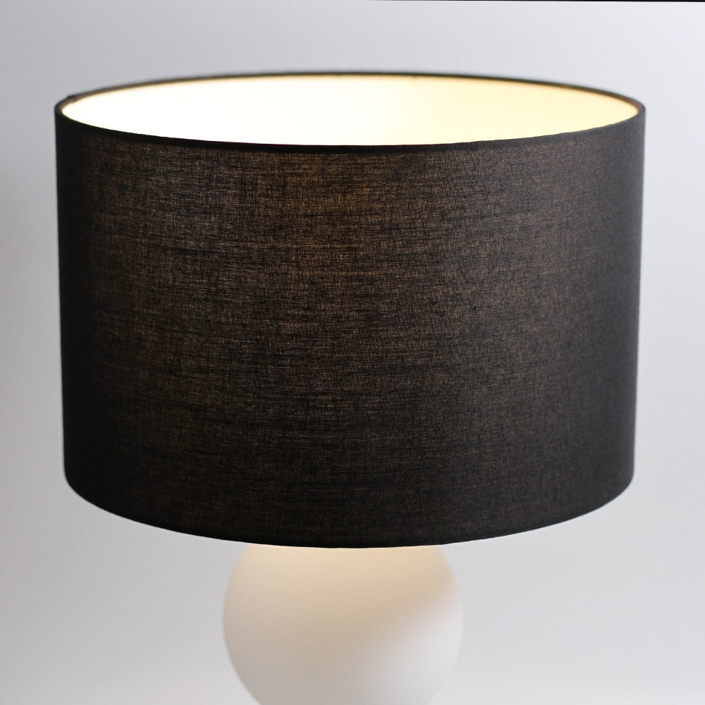 Angie Modern Fabric Shade Orbs Design Metal Table Lamp Light Pewter Fast shipping On sale