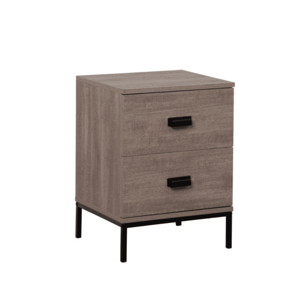 Anna Modern Bedside Nightstand Side Table W/ 2-Drawers - Oak Fast shipping On sale