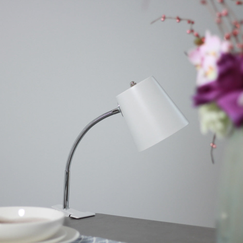 Anne Modern Scandinavian Clip Table Lamp Light White Fast shipping On sale