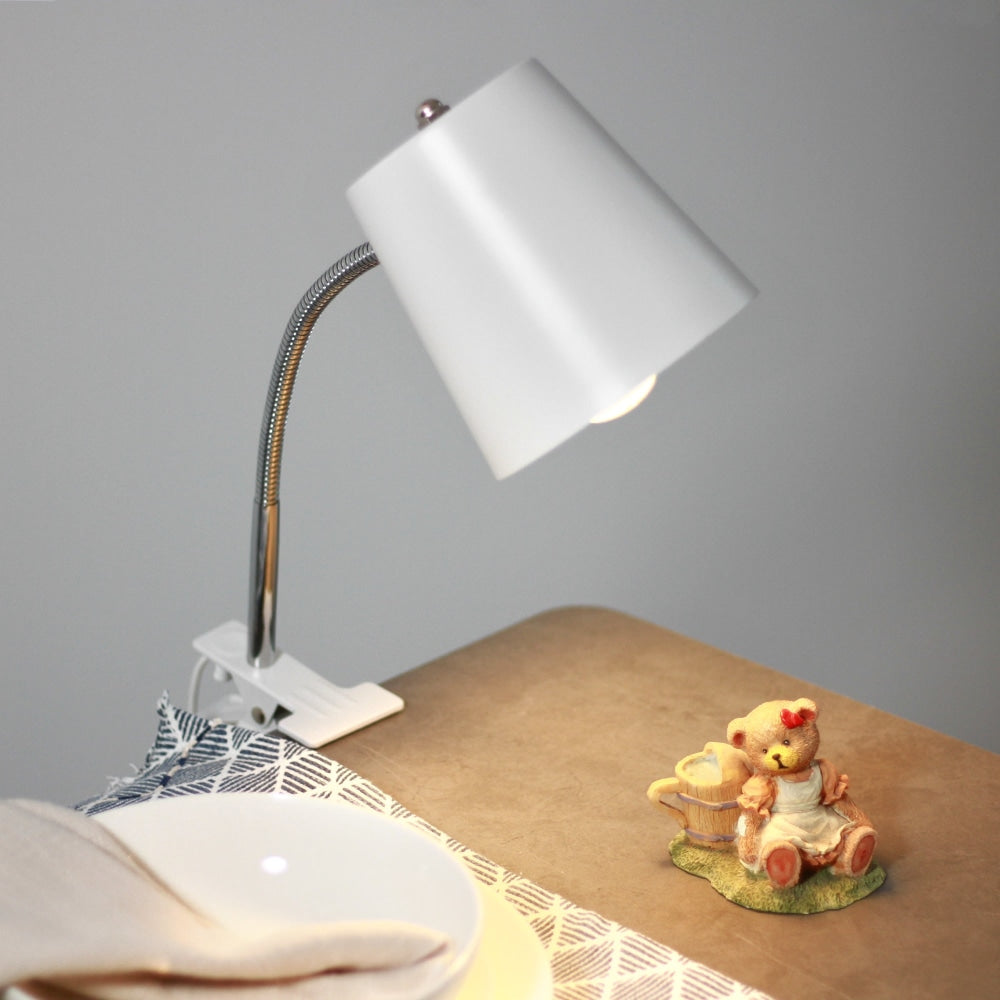 Anne Modern Scandinavian Clip Table Lamp Light White Fast shipping On sale