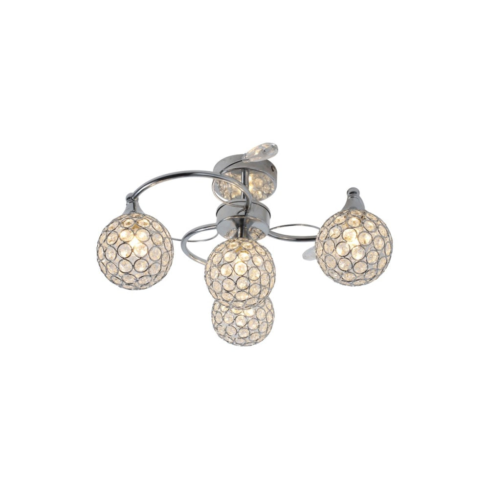 Anthea 4 Lights Modern Elegant Pendant Lamp Ceiling Light - Chrome Fast shipping On sale