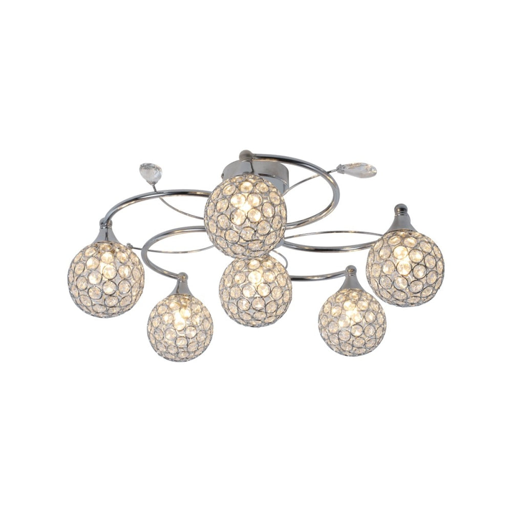 Anthea 6 Lights Modern Elegant Pendant Lamp Ceiling Light - Chrome Fast shipping On sale