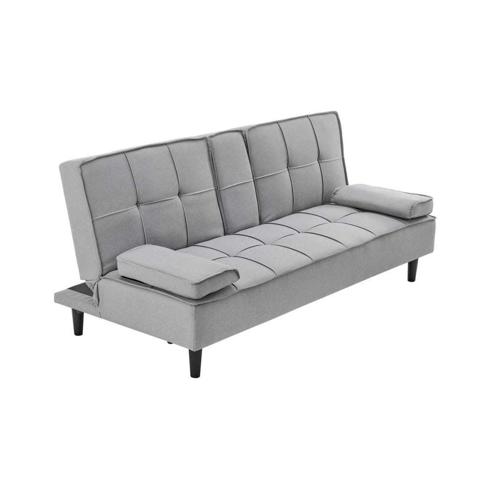 Apline 3-Seater Modern Facbric Sofa Bed - Light Grey Fast shipping On sale