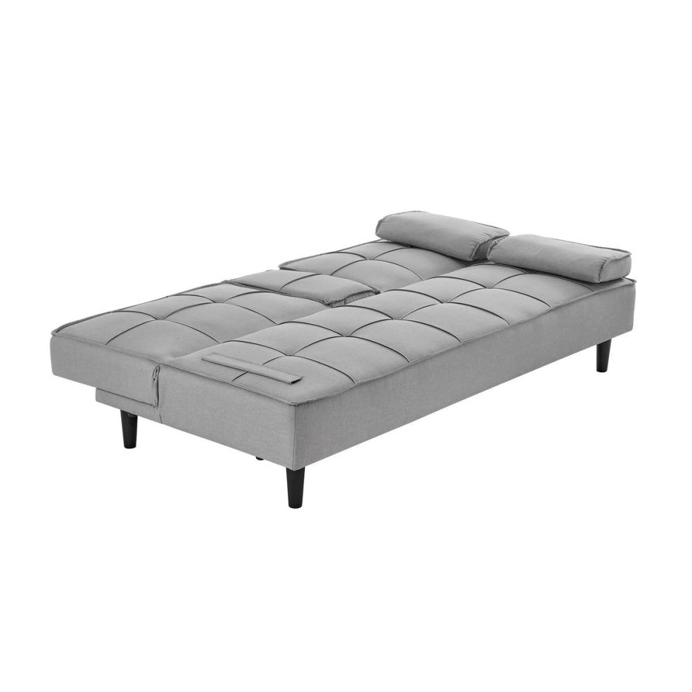 Apline 3-Seater Modern Facbric Sofa Bed - Light Grey Fast shipping On sale