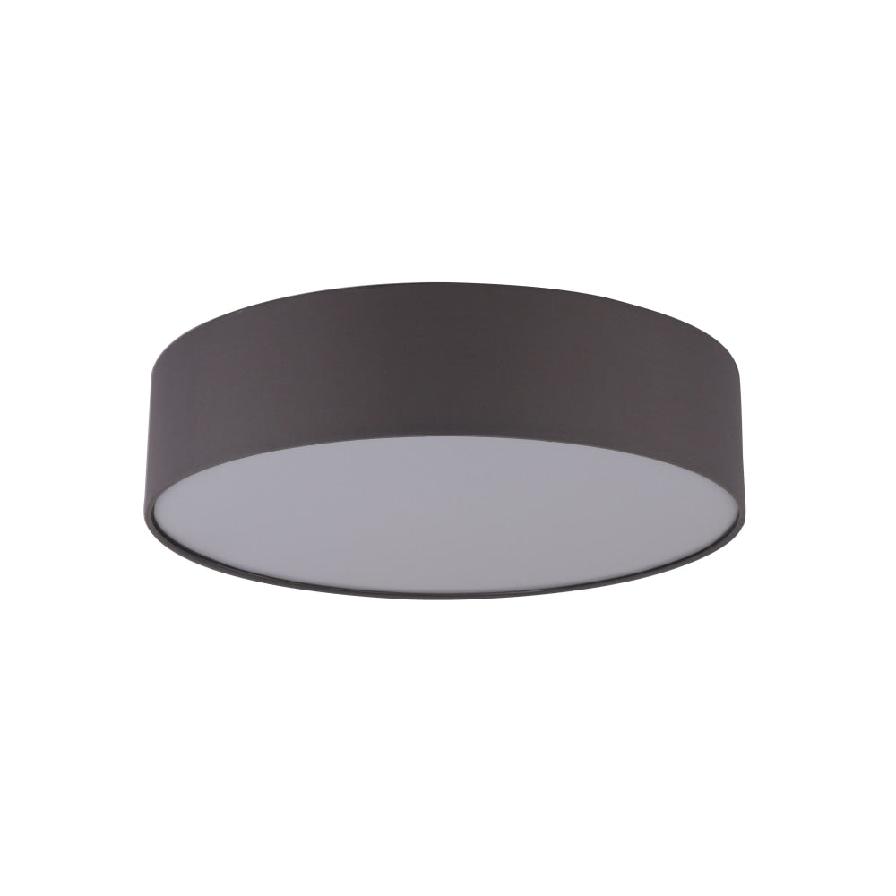 Apollo 3LT Round Ceiling Light Fabric Shade - Grey Fast shipping On sale